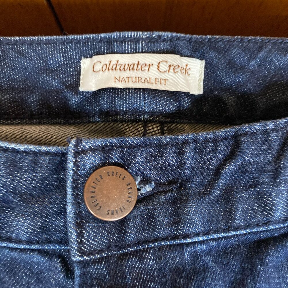 Coldwater Creek Natural Fit Capri 16 Cotton Blend Blue Jeans - Picture 3 of 6